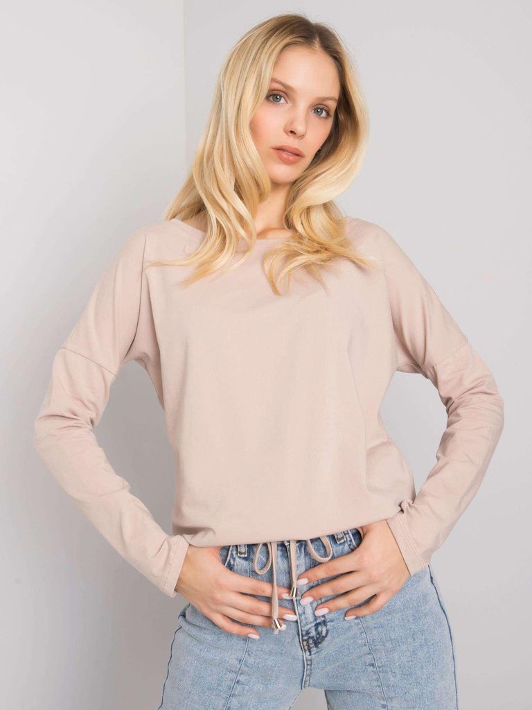 Basic Feel Good Langarm-T-Shirt für Frauen Chaoui beige XL