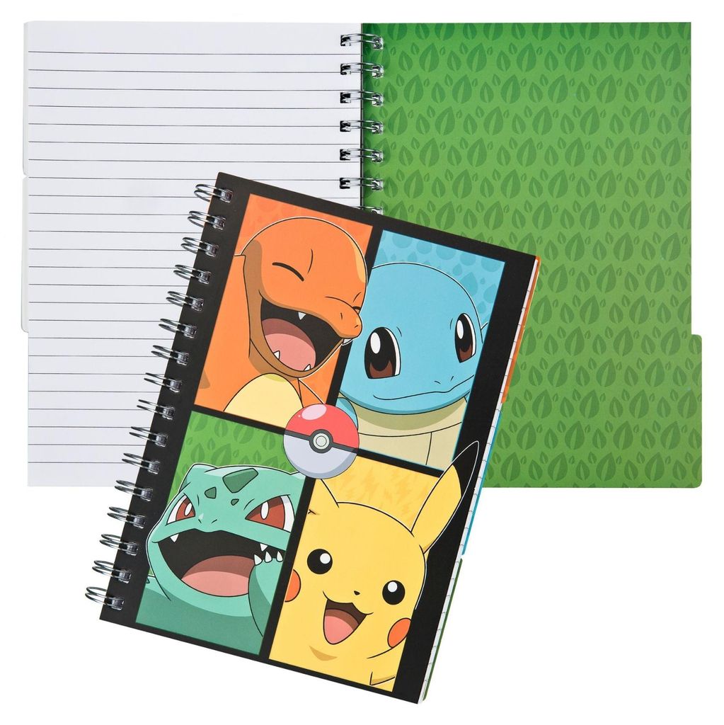 Notitieboek met 3 tabbladen, Pokémon-thema Productafbeelding 
