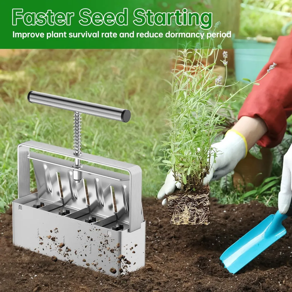 Machine à blocs de terreau pour semis de fleurs et potager bio maison