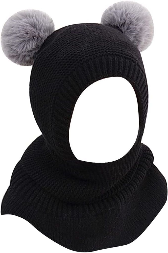 ACMEDE Baby Wintermütze Set Mit Schal - Gefüttert Mit Bommel Für Kinder