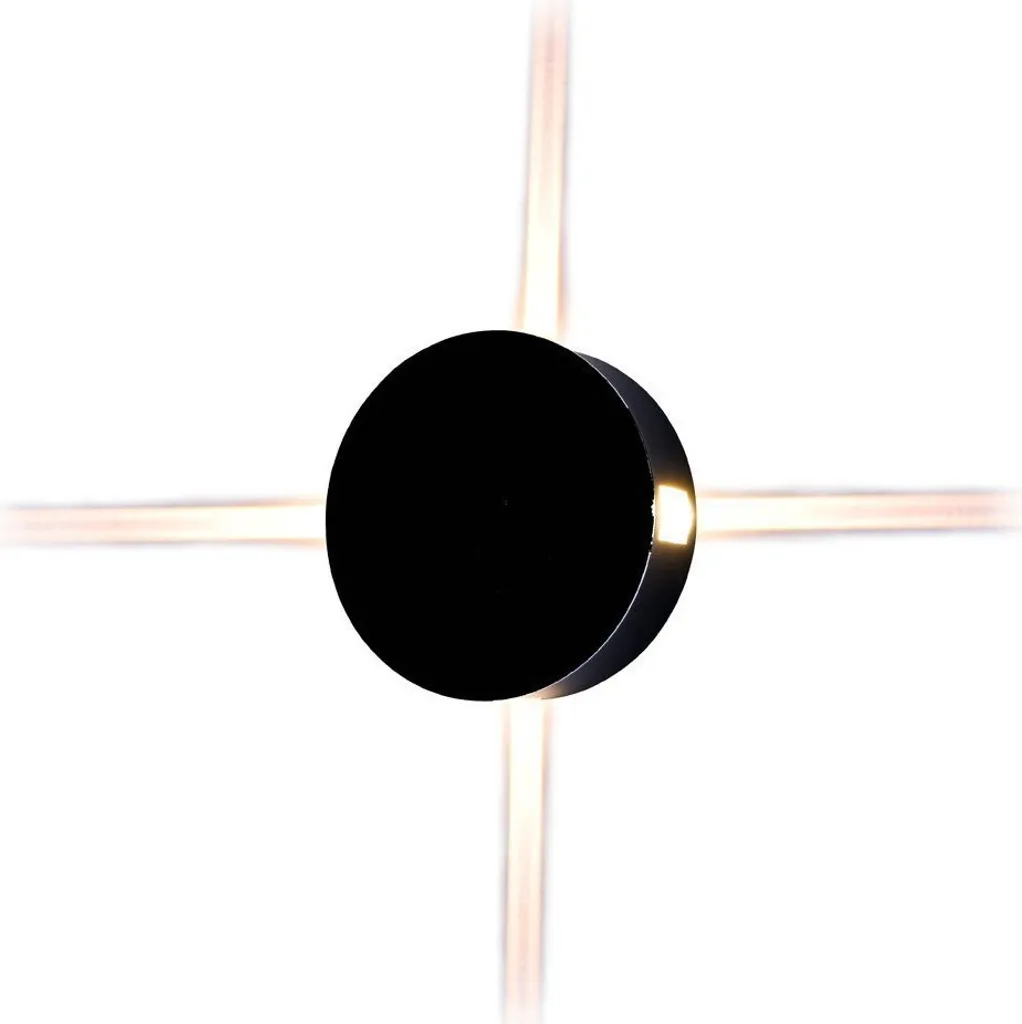 Luminaire Mural Extérieur LED Rond Noir IP65 3W Blanc Chaud VT-706-B-N
