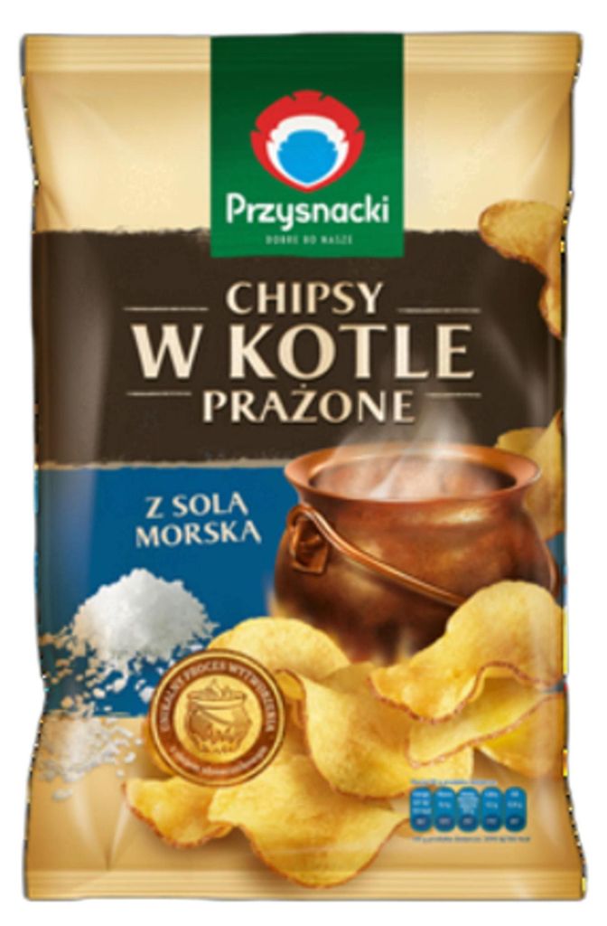 Przysnacki Chipsy W Kotle Prażone Z Solą Morską 125 G Zdjęcie produktu 