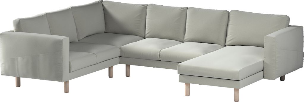 Dekoria Bezug für Norsborg 5-Sitzer Ecksofa mit Recamiere, mintgrün, Norsborg Bezug für 5-Sitzer Ecksofa mit Recamiere