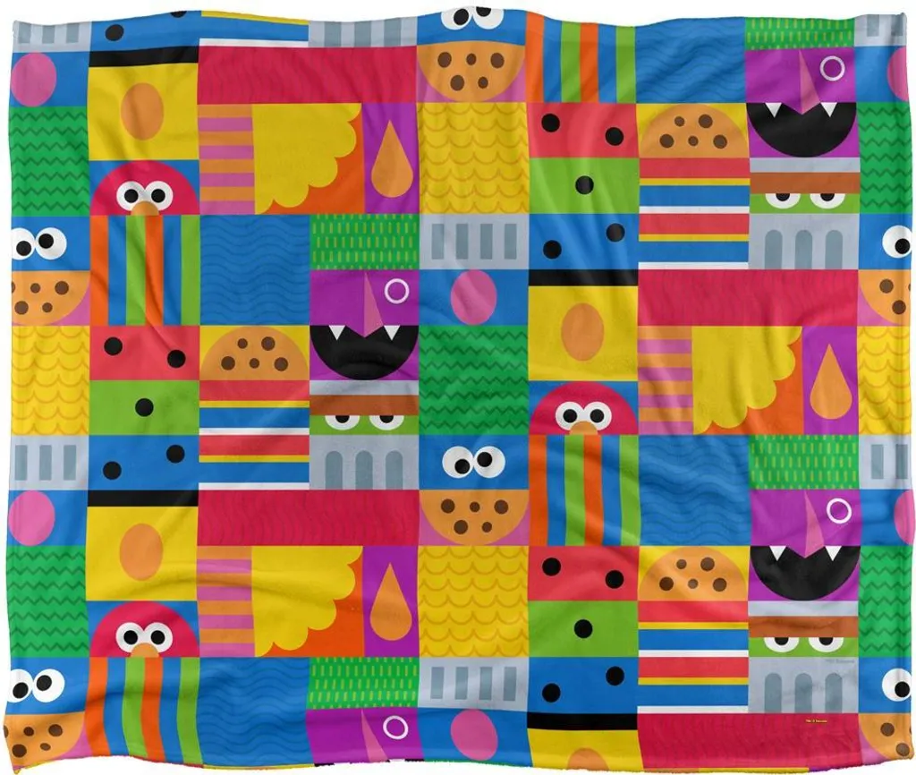 Couverture soyeuse Sesame Street Supersoft TV24276 multicolore 100%