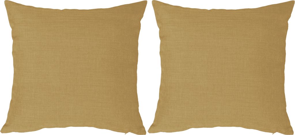 Kissenbezug 2er Set beige natur 40x40 cm Struktur Leinenoptik Kissenhülle Deko Kissen
