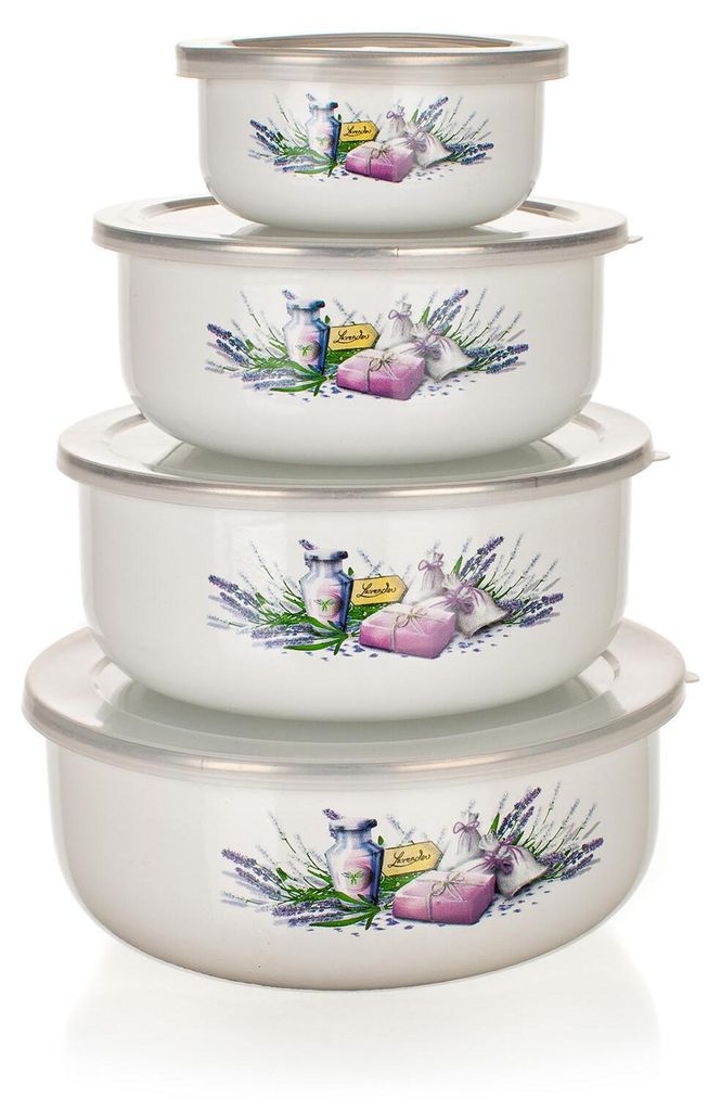 BANKETT-Set misek Emaille LAVENDEL, 8 St. Produktbild 