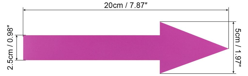 8"x2" Pfeil Aufkleber 30 Pack PVC Abnehmbare Selbstklebende Wasserdichte Gro?e Pfeil Zeichen Boden Aufkleber Wand Markierung fš¹r Stra?e Anweisun...