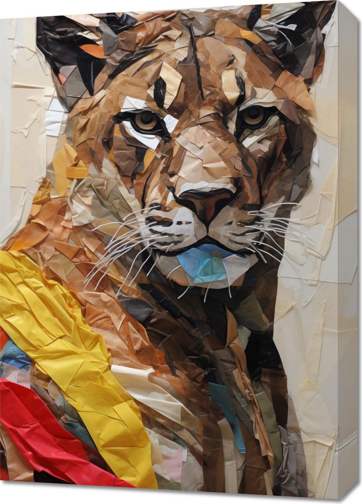Bild 50x70cm Papier Tiger