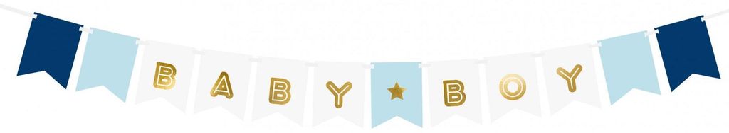 Girlande Banner Baby Boy 15x160cm blau