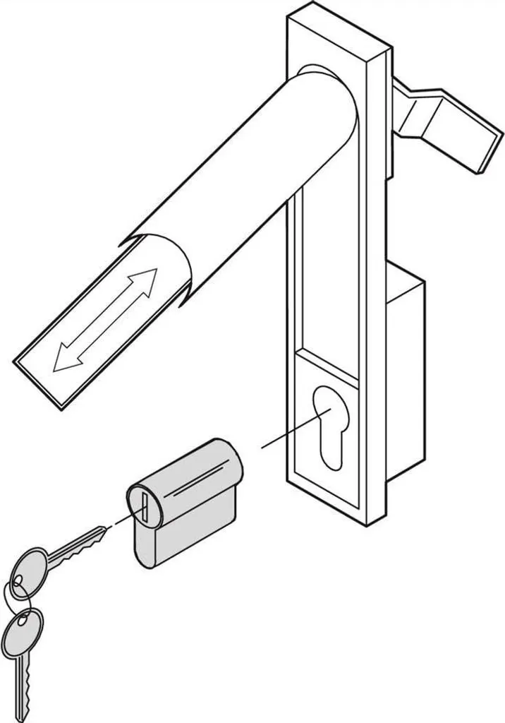 Demi-cylindre DIN 26.10.0319 pour Baie 19 Pouces - Insert de Serrure