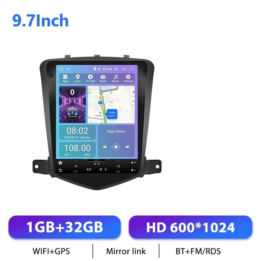 Poste Multimédia Android 13 Chevrolet Cruze J300 Navigation GPS et RDS