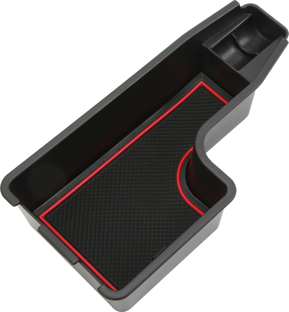 Mittelkonsolen-Organizer, ABS, mattes Finish, Armlehnen-Aufbewahrungsbox, Ersatz für Raize 2019+ (rote Polsterkante)