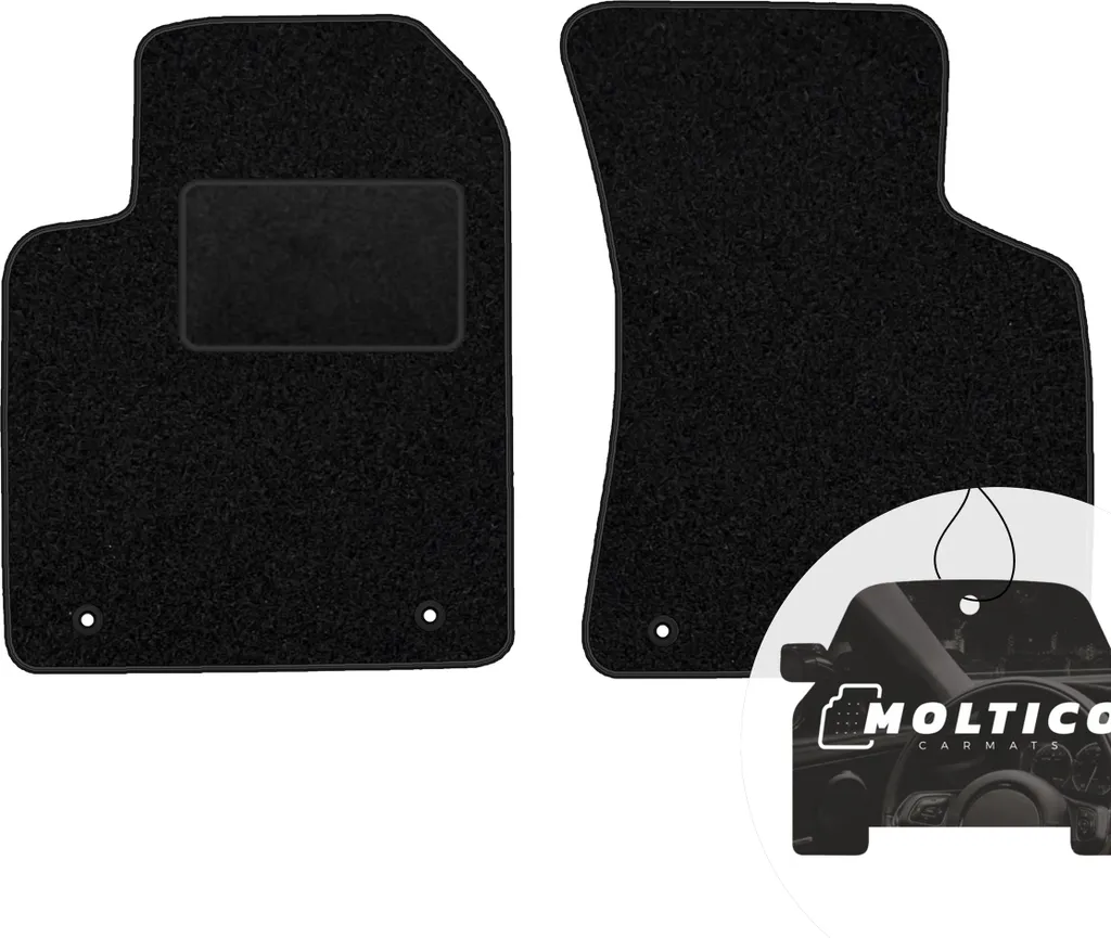 moto-MOLTICO Tappetini anteriori per auto Velours Tappetini per auto neri Set di tappetini per auto 2 pezzi adatto per Audi TT 8N 1998-2006