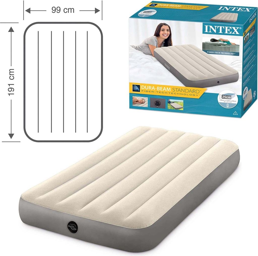 Intex 64101 - Luftbett Twin Single High Airbed 191 x 99 cm Produktbild 