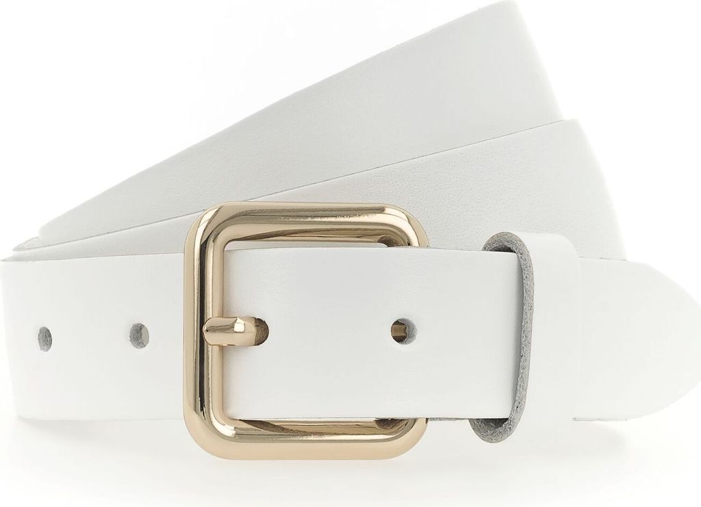 Vanzetti Leder Gürtel 30mm Leather Belt W90 White weiß