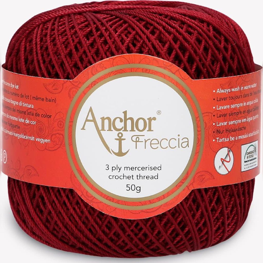 Anchor Freccia 6 – Feines Baumwollgarn für Häkelprojekte (Color 00044)