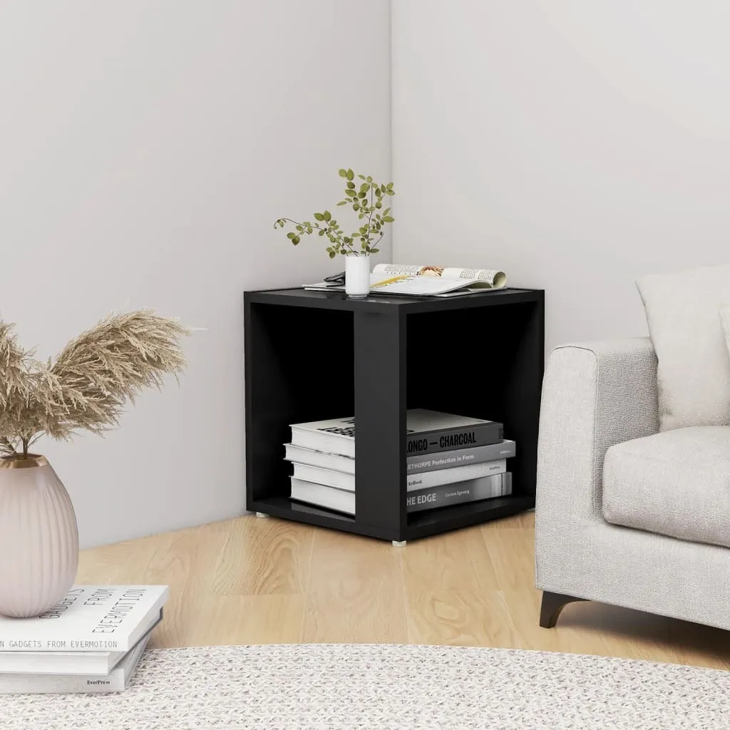 Petite table basse d'appoint noire 33x33 cm idéale pour studio et coin - 2
