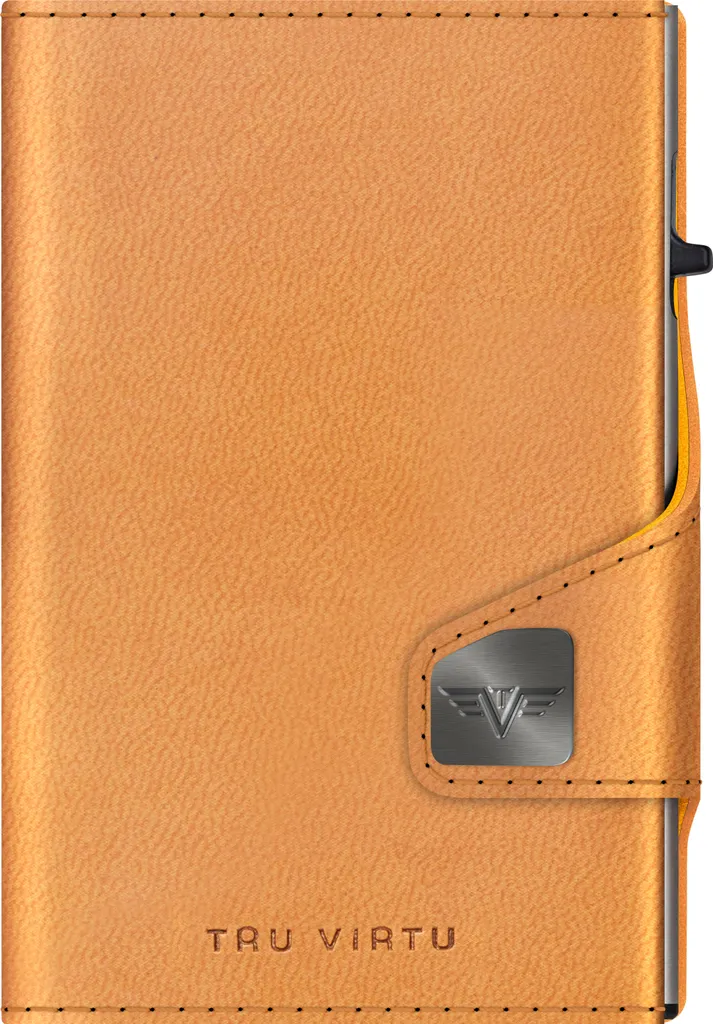 Portefeuille Fin pour Homme et Femme Bio Apple Walnut Silver - Minimaliste