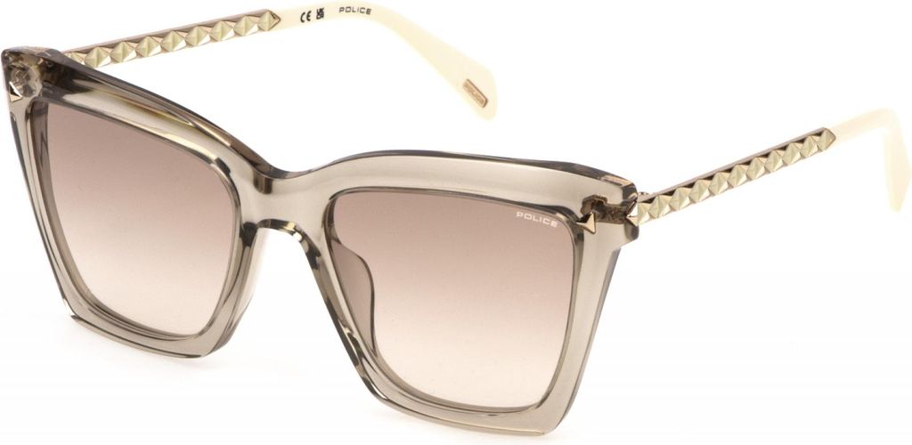 Police SPLN62 Beige trasparente 52/18/140 Damen Sonnenbrillen