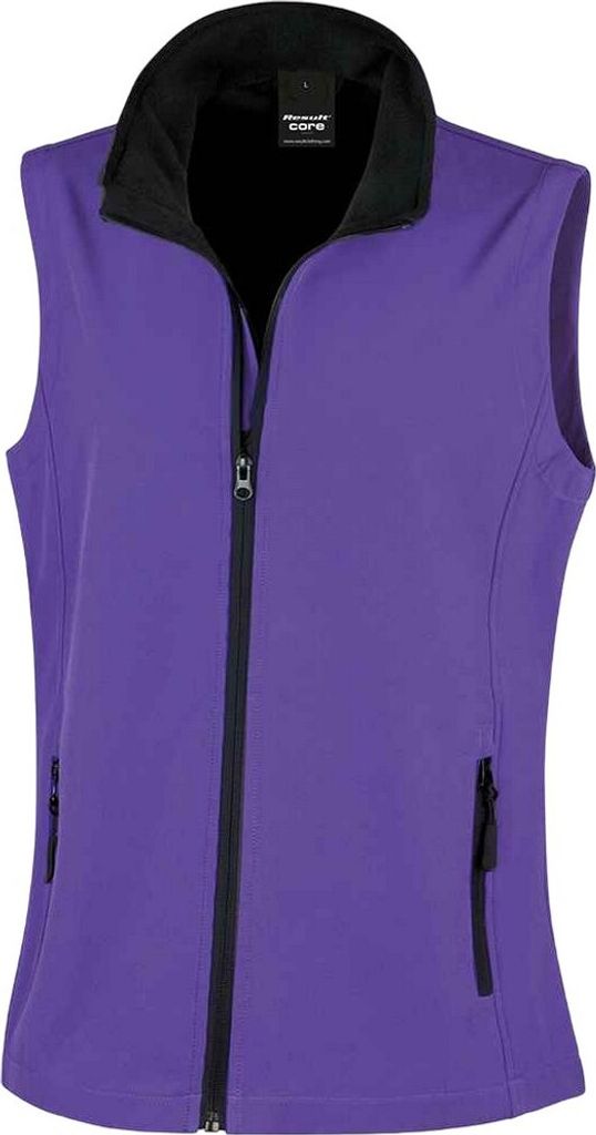 Result Damen Core Soft Shell Bodywarmer PC3806 (2XL) (Violett/Schwarz)