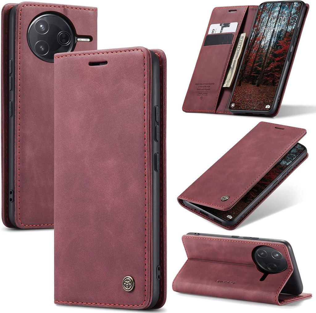 Caseme Handyhülle für Xiaomi Poco F7 Ultra / F7 Pro Karmesinrot