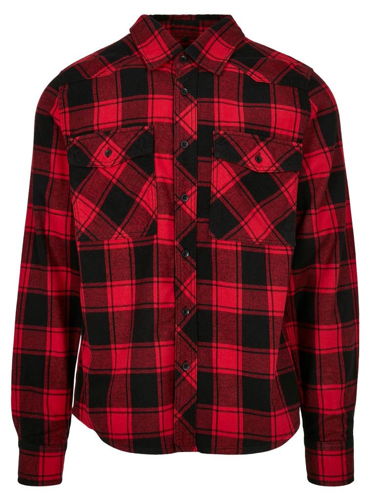 Build Your Brand - Hemd für Herren LT4447 (5XL) (Rot/Schwarz)