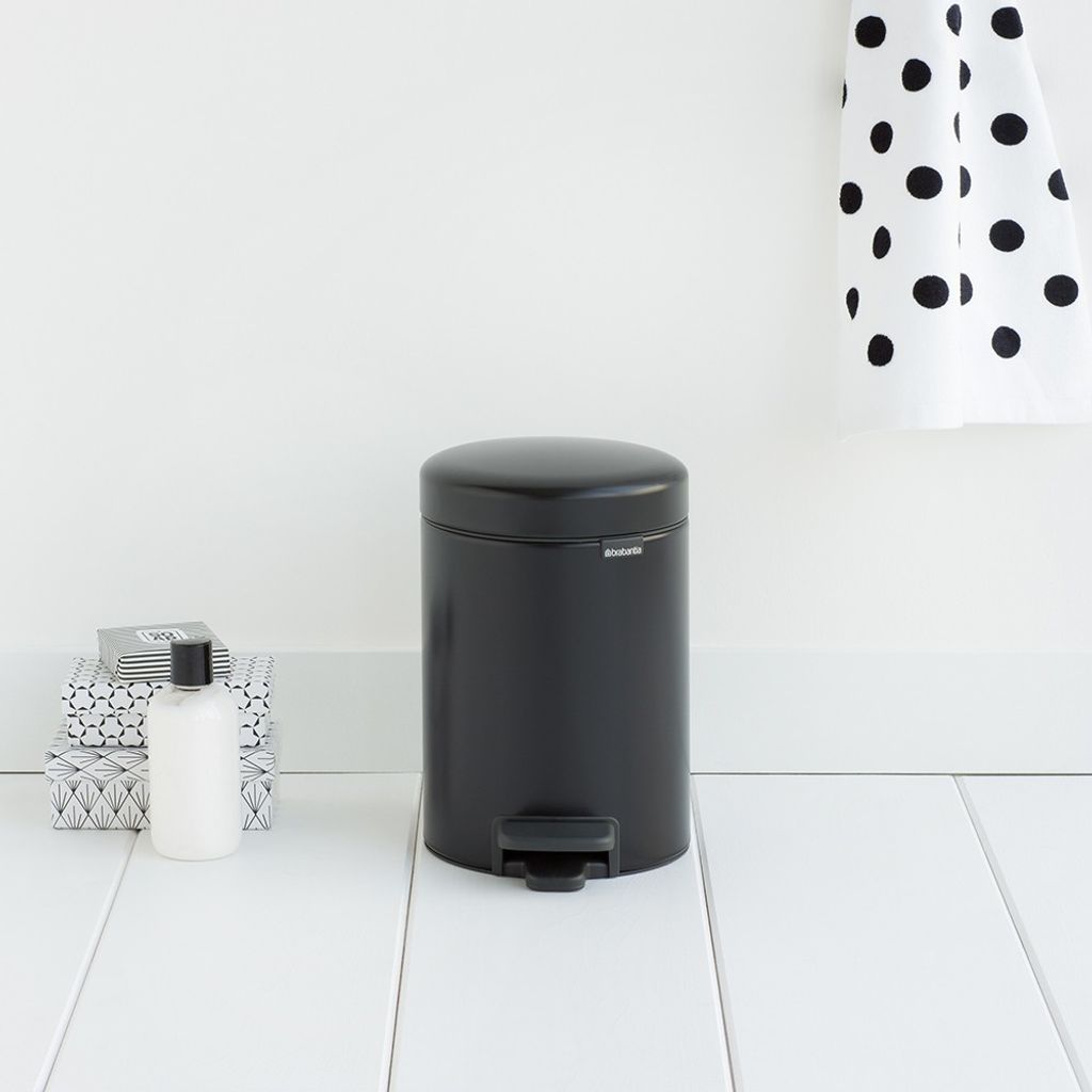 Poubelle à Pédale 3 L Matt Black - New Icon - Brabantia Image du produit 