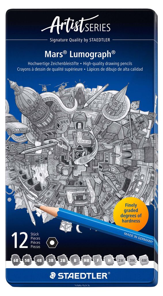 STAEDTLER Bleistift Mars Lumograph 12ST Sechskant Image du produit 
