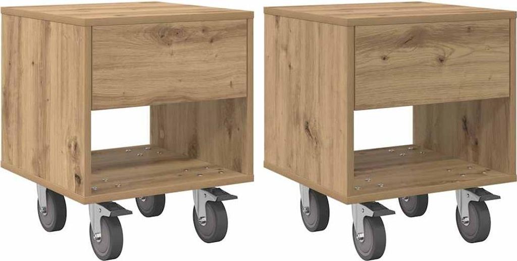 Nachttisch 2 pcs Artisan-Eiche 40,5 x 40 x 48 cm Holzwerkstoff