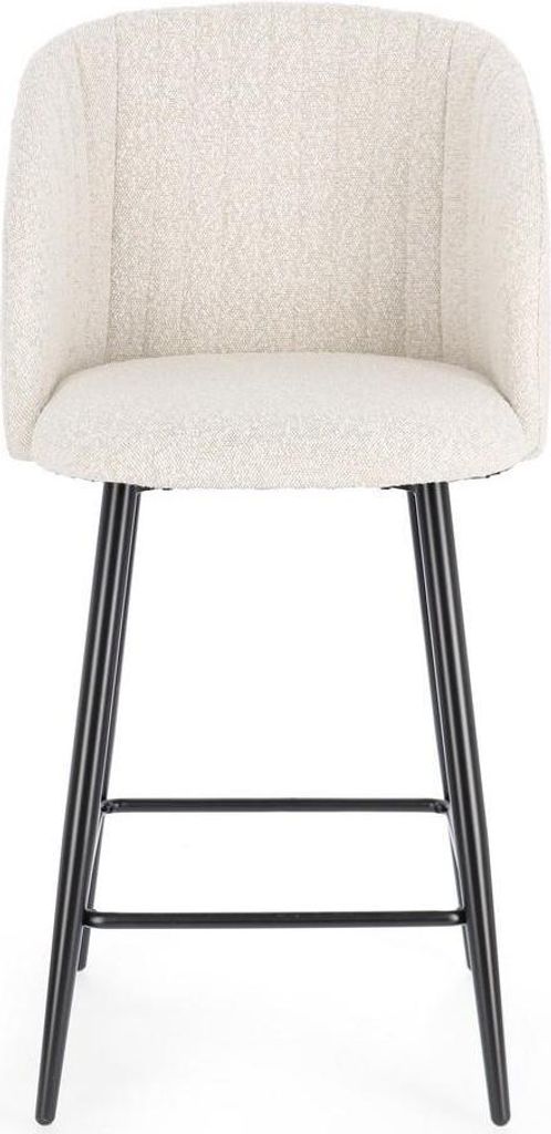 2er Set Barhocker Queen 59 x 97 x 53 cm Sperrholz Stahl Polyester Schwarz Weiß
