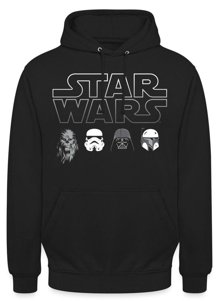 Star Wars Chewbacca Stormtrooper Darth Vader Uni Hoodie, 3XL, Schwarz