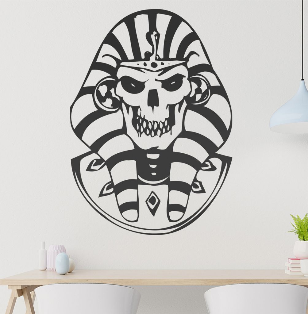 Untoter Pharao Wandtattoo in 6 Größen - Wandaufkleber Wall Sticker - Dekoration, Küche, Wohnzimmer, Schlafzimmer, Badezimmer