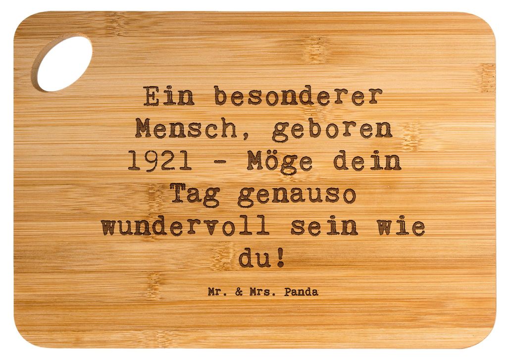Mr. & Mrs. Panda Schneidebrett Spruch 1921 Geburtstag - Transparent - Geschenk, Jahrgang, Frühstücksbrettchen, Glückwunsch, Happy Birthday, Holz...