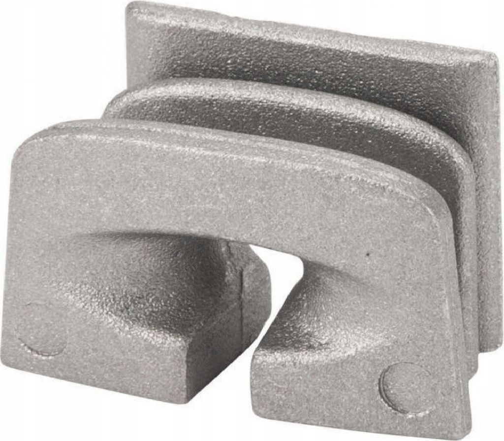 A single metal object with a U-shaped opening.