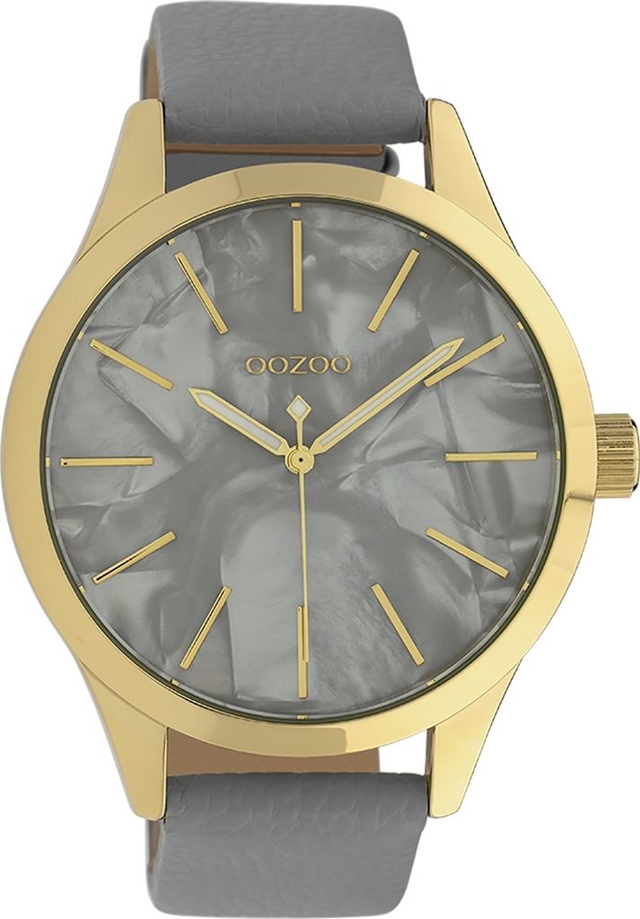 Oozoo Armbanduhr grau Textil Timepieces Damen Analog-Quarzuhr UOC10071