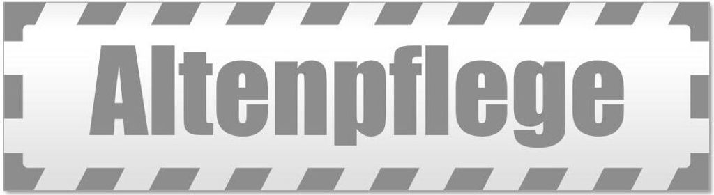 Kiwistar - Autoaufkleber - Grau - 30 x 8 cm - Altenpflege gestreift - Hinweis Aufkleber Sticker für Auto, Kfz, Fahrrad, PKW, LKW