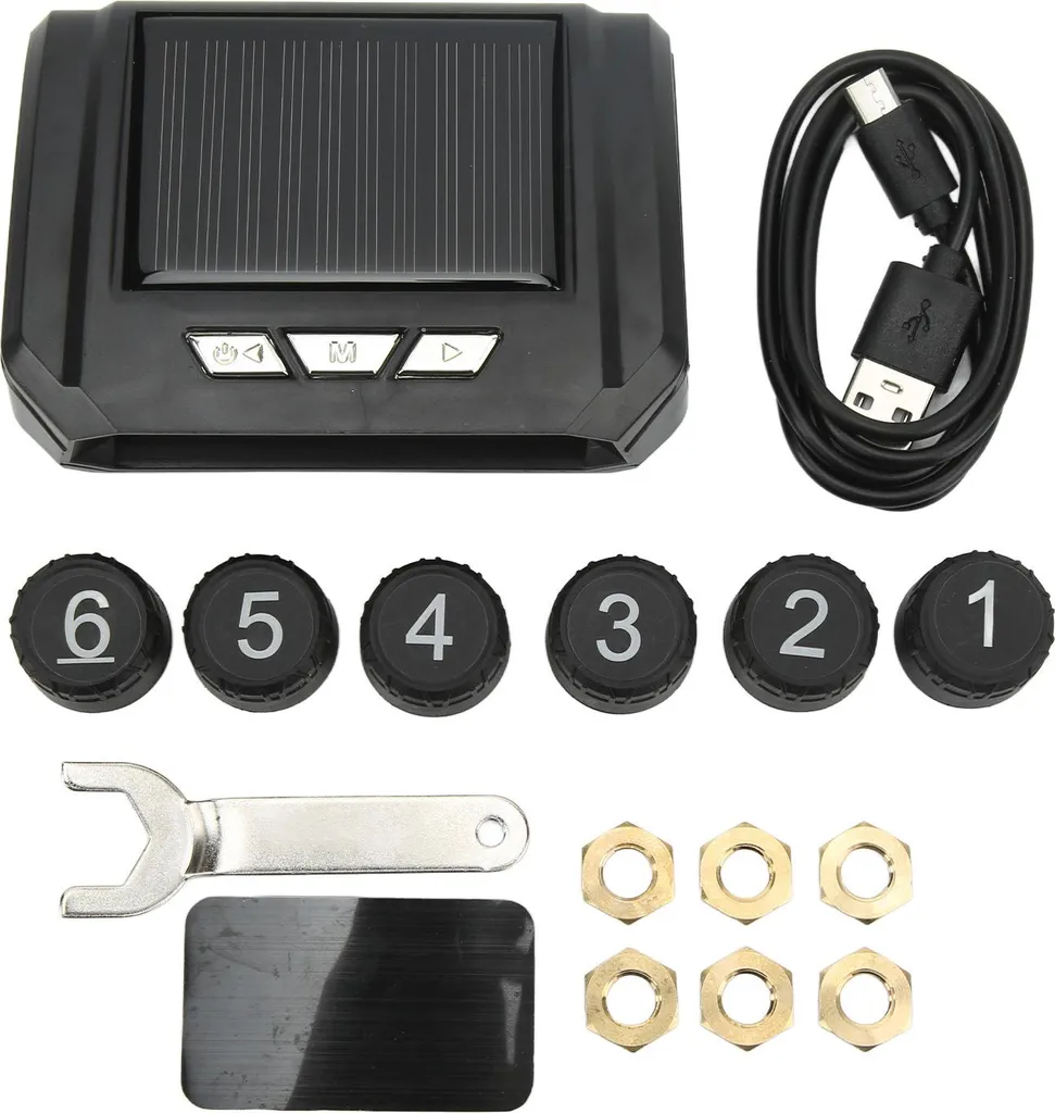 Moniteur Pression Pneus Solaire TPMS pour Camping-Car et RV 6 Roues