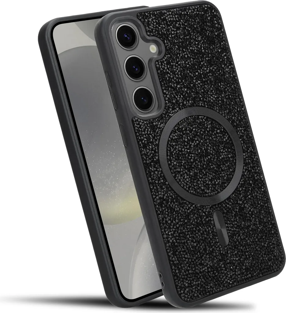 Cover Samsung S24 PLUS MagSafe Glitter Nera Cadorabo Sparkle