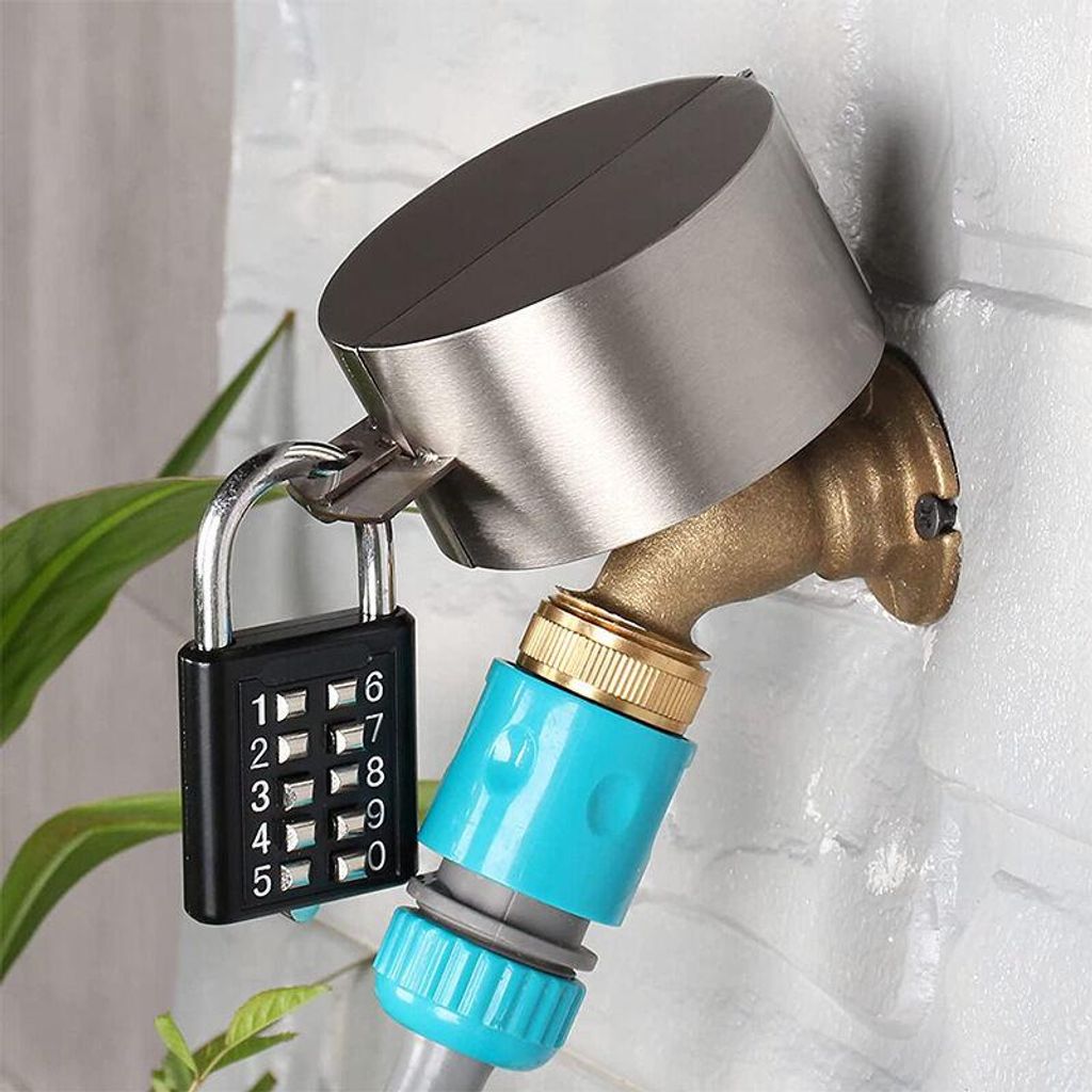 Verriegelungssystem für Außenwasserhähne – Ventilverriegelung – schützt vor unbefugter Wassernutzung und Vandalismus (Codeschloss)