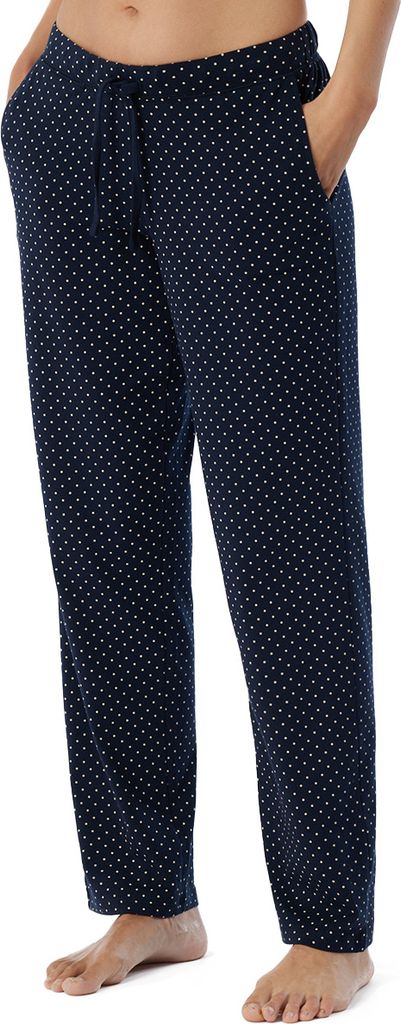 Schiesser Damen Hose lang Gr. 34 dunkelblau-gem.