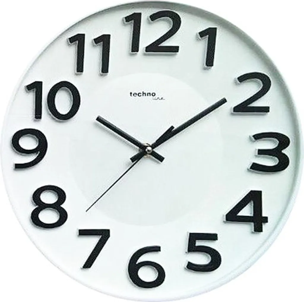 Horloge Murale TechnoLine WT 4100 Ø 28 cm Blanche Idéale Cuisine et Couloir