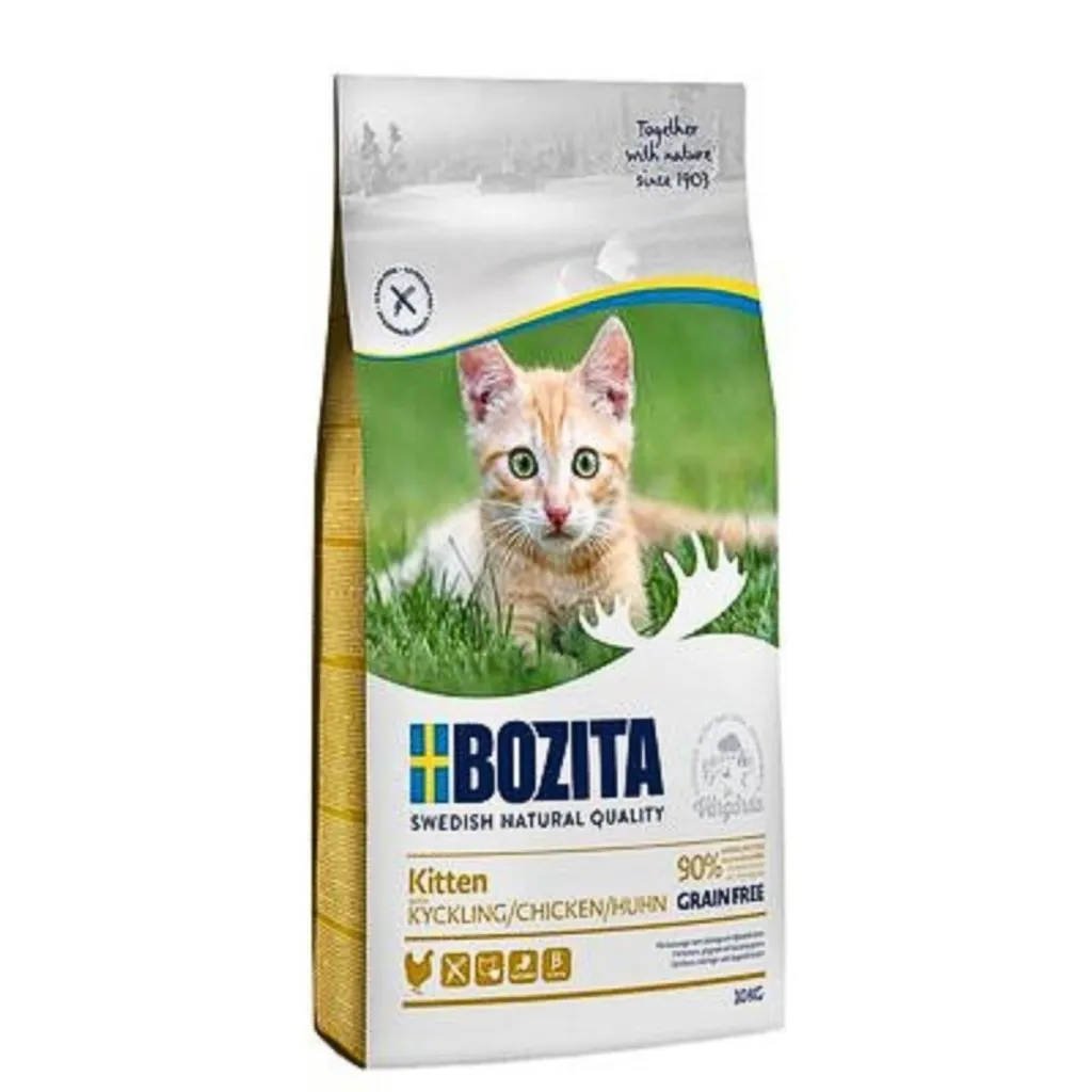 Bozita Chaton Croquettes de Croissance Poulet 10kg - Sans Céréales