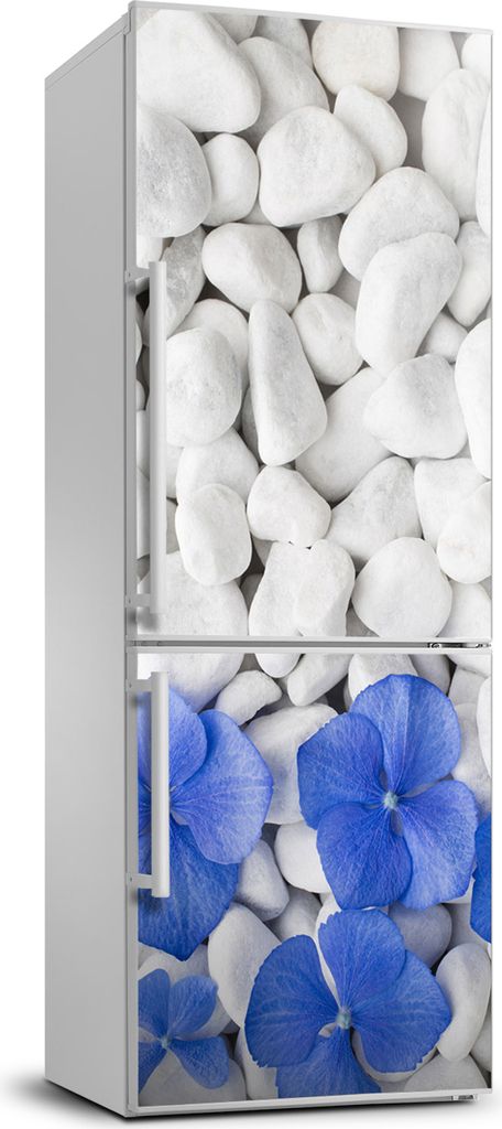 Tulup Kühlschrankdekoration - 70x190 cm - Aufkleber auf dem Kühlschrank - Hydrangea Steine