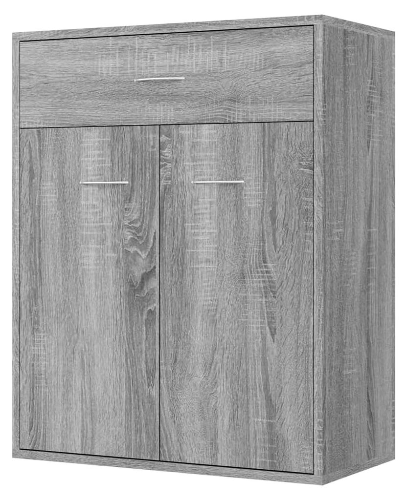 Sideboard, Kommode mit viel Stauraum, Schrank mit 1 Schublade und 2 Türen, Mehrzweckschrank für das Wohnzimmer, Modern, Grau Sonoma 60x30x75cm Ho...