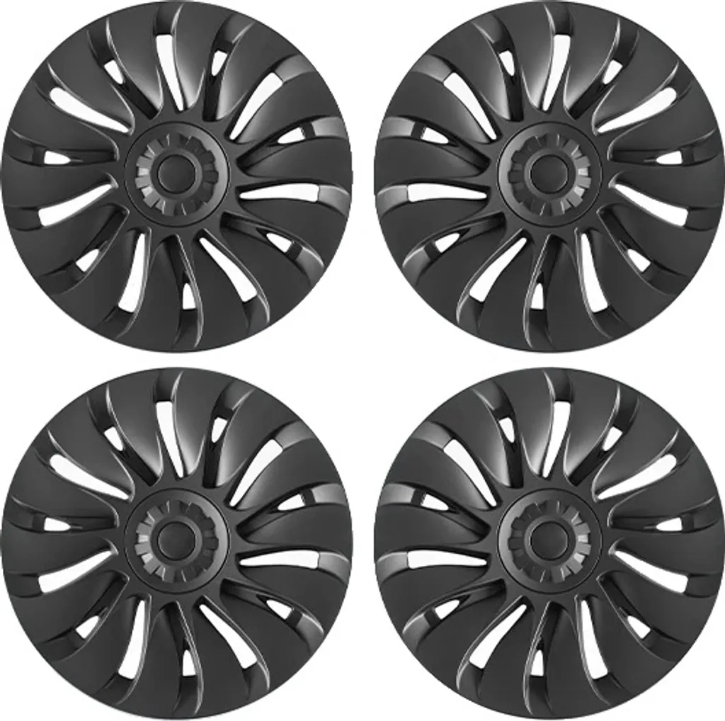 Enjoliveurs 19 Pouces Noir Mat pour Tesla Model Y Style Tempête-Anti-Rayure