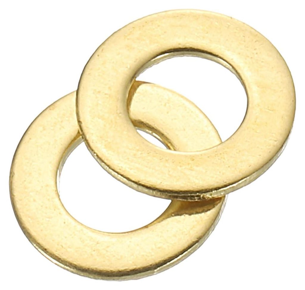 Set mit 360 Ringen, Sortiment an Messing-Ringscheiben M2,5 x 5 mm x 0,4 mm, flachen Sicherungsringen, Dichtungsringen, Metallringen für Schrauben,...