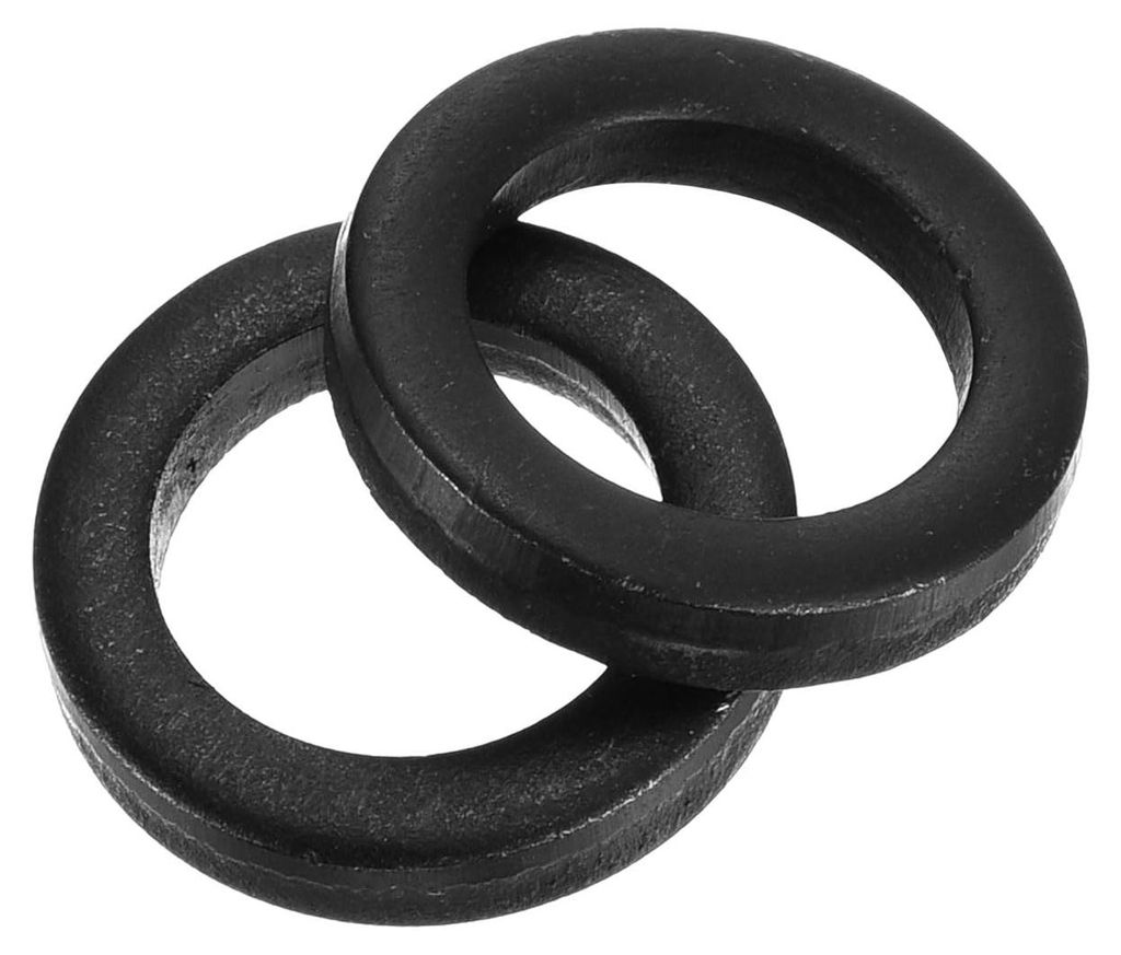 110 runde Dichtungsringe M10 x 16 x 3 mm, Dichtringe aus Kohlenstoffstahl, schwarze Ringe, flache Dichtringe für Schrauben, Muttern und Gewindesta...