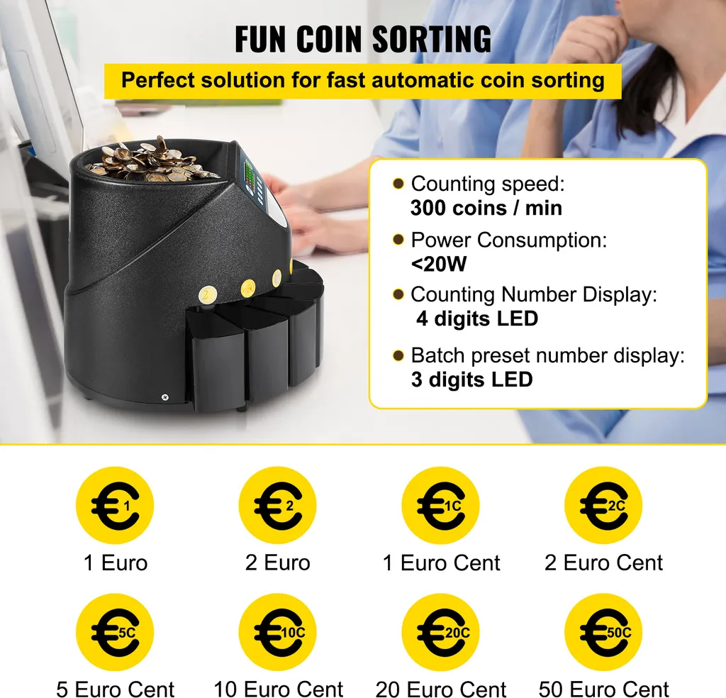 Compteuse de pièces 300 pcs/min - Tri haute précision avec écran LCD - 3