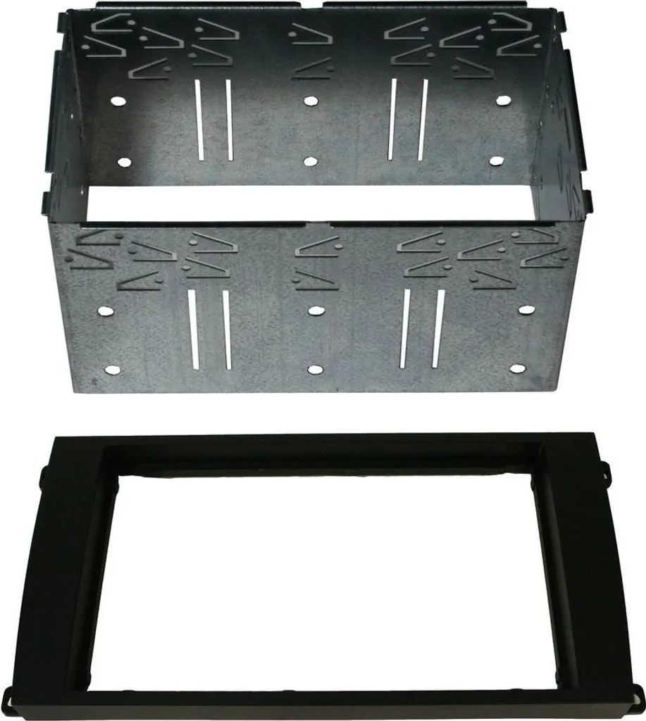 Adaptateur autoradio 2 DIN avec cage métal pour Porsche Cayenne 2003-2010