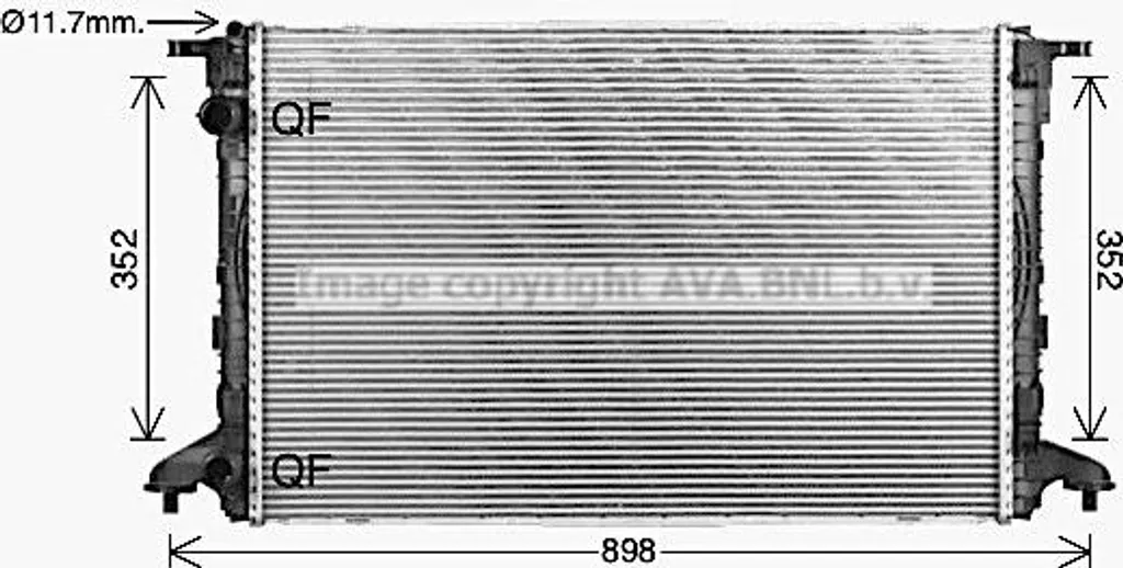 Évitez la surchauffe : Radiateur AVA AI2446 pour Audi A4 A5 A6 8W0121251K